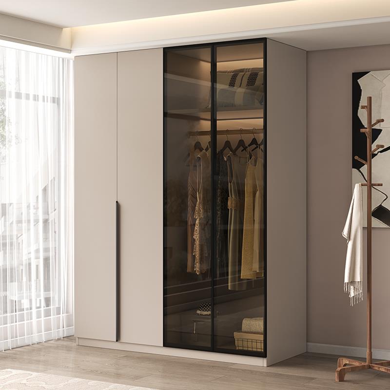 Wardrobe Home Bedroom Solid Wood Rental Cabinet Customized Children's Furniture Free Installation Storage Large Wardrobe New Style