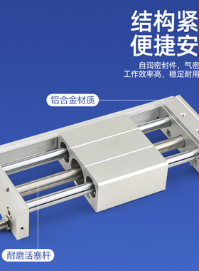 CY1S20-100/200/300/400/500/600/800/1000RMT磁偶式无杆气缸CY1S