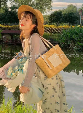 法式巴拿马草编礼帽女遮阳防晒夏季海边三亚度假英伦复古平顶草帽