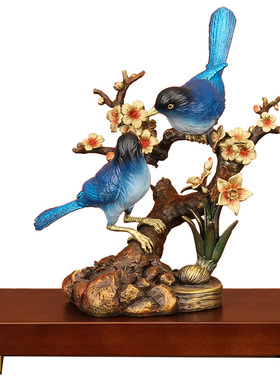 《喜上眉梢》全铜喜鹊登梅摆件新中式样板房摆设乔V迁新居结婚礼