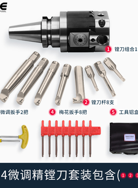 新款NBH2084精镗刀微调精镗刀套装可调式cnc加工中心镗刀头搪孔器