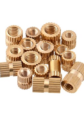 M1.4/M1.6/M2/M2.5注塑铜螺母铜镶嵌件铜预埋件铜滚花铜花母螺帽