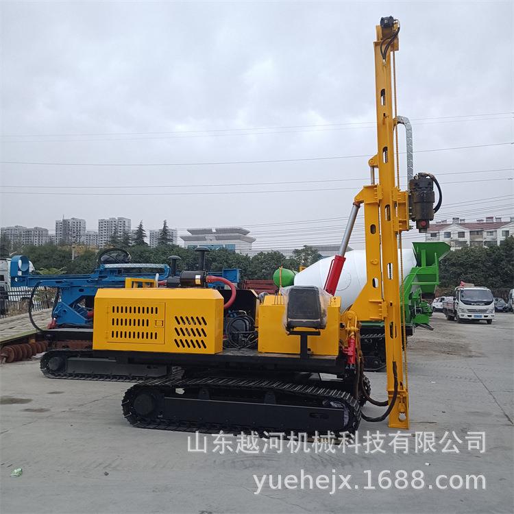 光伏打桩机螺旋桩机定制YH-G300Z爬坡度螺旋钻机太阳能 - 图1