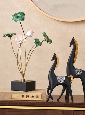 新中式办公室摆件家居饰品客厅装饰品轻奢高档乔迁新居Z礼品博古