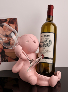 简约风红酒架摆件家居客厅创D意酒柜电视柜餐桌装饰品摆设