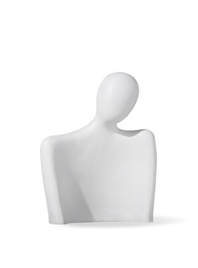 简约白色轻e奢软装饰品抽象恋人物摆件样板房间家居玄关雕塑