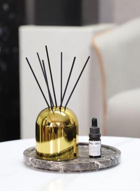 轻奢样板房衣帽间摆件床头柜卫生间洗手台香薰罩客厅家居软装饰品