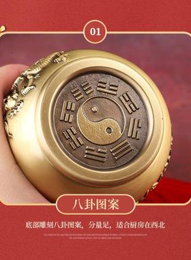 宏达 黄铜避火龙瓶 厨房西北角玄关铜葫芦礼品摆件