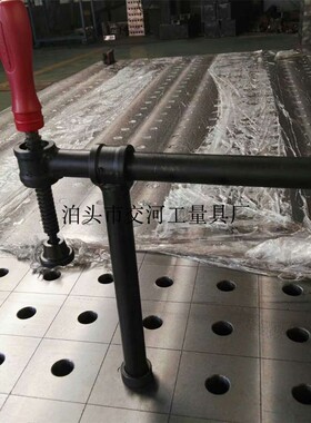 三维柔性焊接平台工装夹具 D28孔径块夹 手柄式180度螺旋压紧器