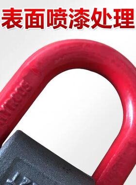 焊接d型环吊耳高强度吊环G80模锻吊环带卡簧模具链接环D型环2T5吨