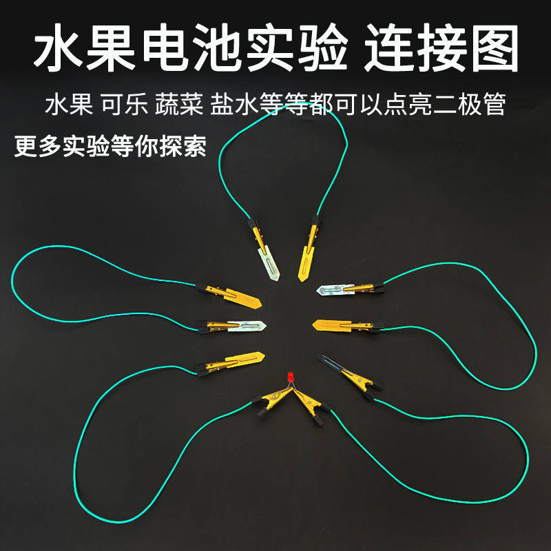 水果发电实验演示器盐水电池物理科学实验器材锌片铜片发电材料,淘宝优惠券,粉丝福利购,淘宝优惠卷