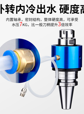 数控油路刀柄加工中心外转内冷中心出水BT40-ER止水夹头手动刀柄
