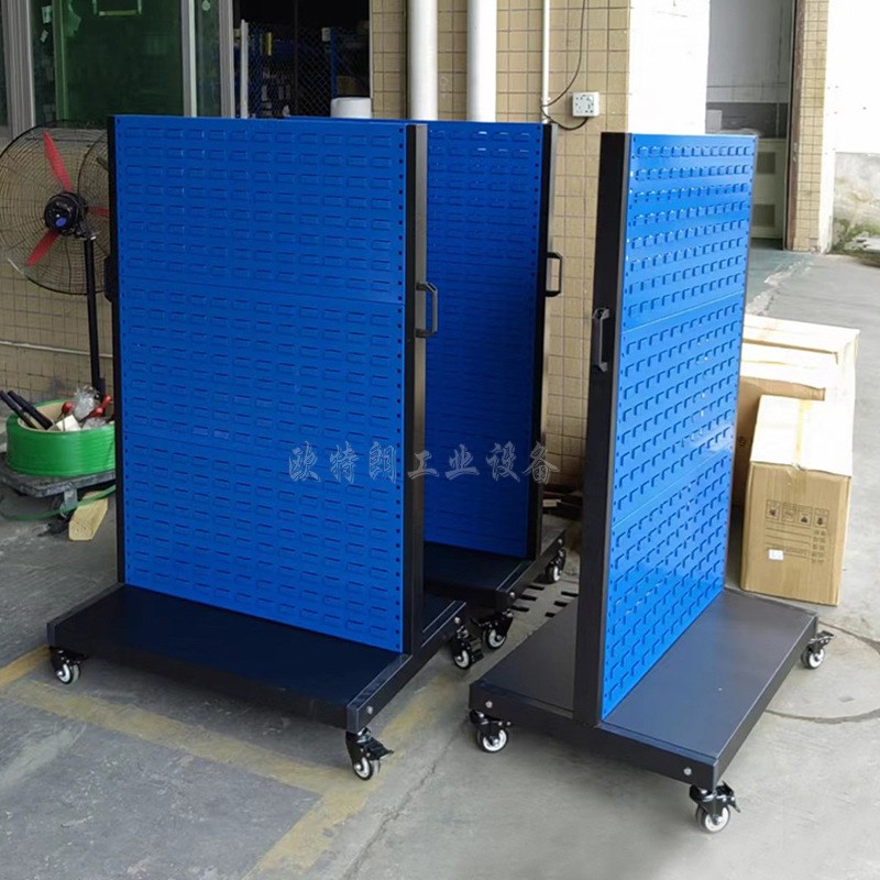 Workshop screw classification storage rack hardware tool rack mobile B material organizing rack hole board display rack tool hanger