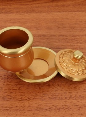 光身杯佛前d摆件纯铜供杯供佛圣水杯观音莲花净水杯贡杯佛具