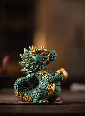 创意十生肖招财祥面龙送宝家二CSZW-BJA居装饰物品龙年吉祥办公室