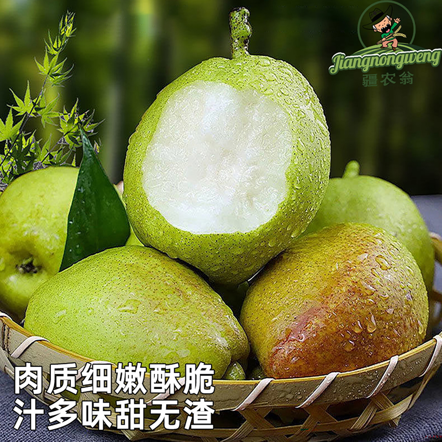 正宗新疆库尔勒香梨整箱10斤新鲜水果全母梨子官方旗舰店顺丰包邮 - 图1