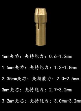 电磨铜夹头夹心螺帽迷你雕刻机电磨机夹头木根雕玉雕夹芯电磨配件
