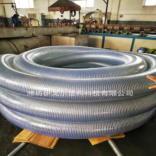 PVC钢丝软管加厚大口径200毫米透明工业耐压耐腐蚀液体粉末输送管 - 图1