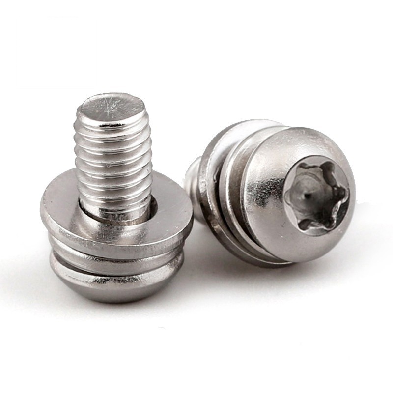 M2.5 M2M3 M4 304不锈钢圆头梅花三组合螺丝螺钉防盗盘头防拆螺栓,淘宝优惠券,粉丝福利购,淘宝优惠卷