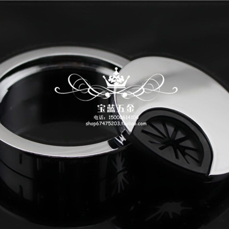 开孔80mm加厚高档金属锌合金电脑桌面过线孔盖/穿线孔/盖板/线盒,淘宝优惠券,粉丝福利购,淘宝优惠卷