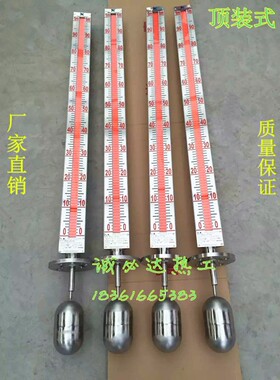 不锈钢磁翻板液位计 磁性浮子带远传报警开关衬四氟侧装顶装底装