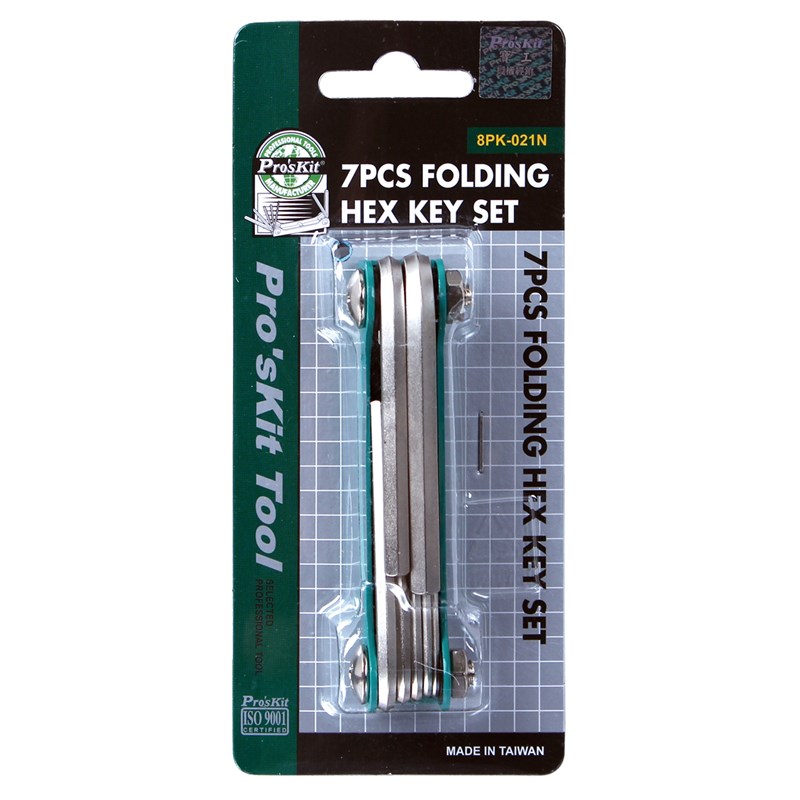 正品台湾宝工Proskit 8PK-021N 折叠型内六角扳手组(7支)1.5-6mm - 图3