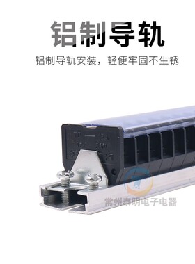 导轨式电线接线端子连接器15A 20位排端子排板TD-1520盒压并线柱