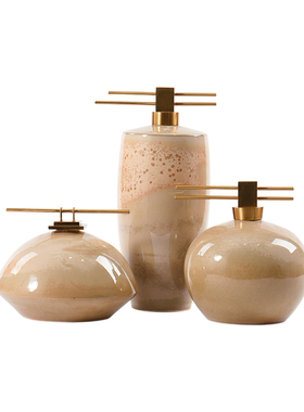 新中式陶瓷罐摆件l玄关客厅博古架酒店样板房客栈茶室书柜软装饰