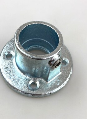 42mm1.2寸钢管连接件镀锌圆管配件48mm1.5寸铁管接头免套丝固定件