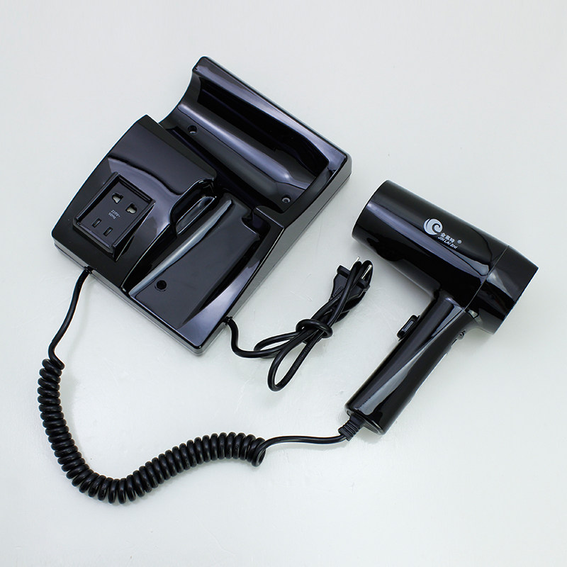 金莱时 酒店干发器 黑色壁挂式带插座吹风机 电吹风 吹风筒美发器,淘宝优惠券,粉丝福利购,淘宝优惠卷