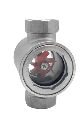 SG-YL11-1偏心式叶轮水流指示器 不锈钢4分6分叶轮视镜流量观察器
