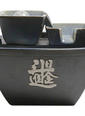 创意家居桌面陶瓷流水喷泉摆件客厅招财风水轮办公室加湿水景鱼缸