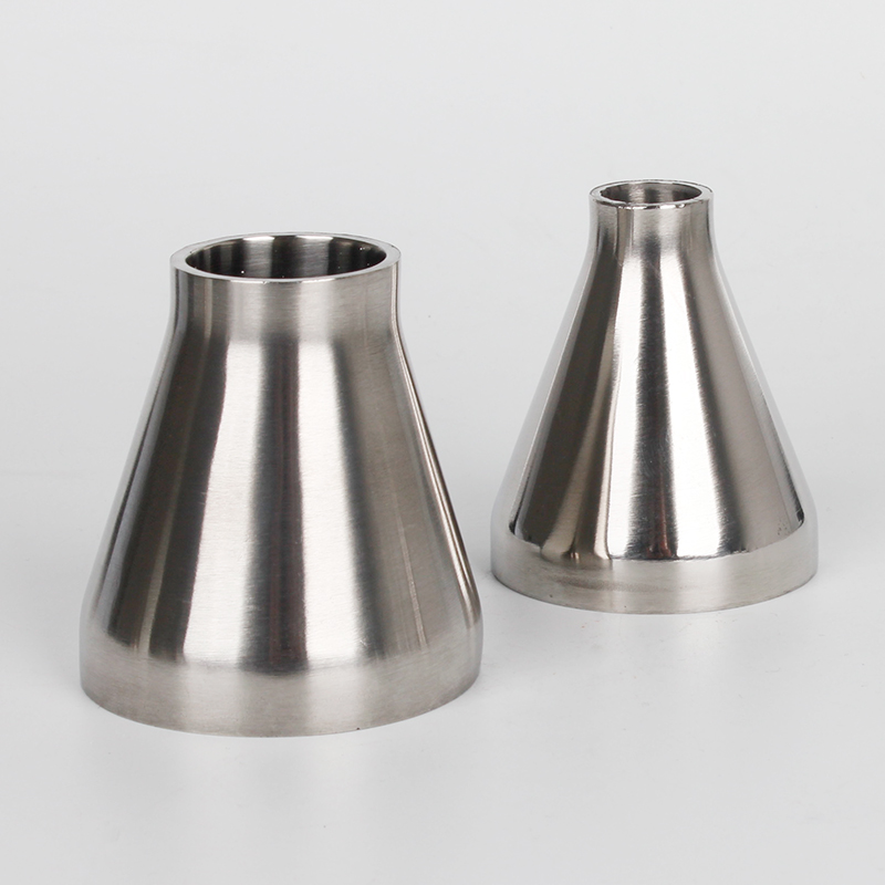 304不锈钢变径接头抛光镜面 卫生级冲压同心异径焊接大小头管件 - 图1