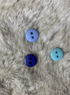 彩色两眼面包扣内袋帽子西服底扣童装小扣子衣服树脂纽扣