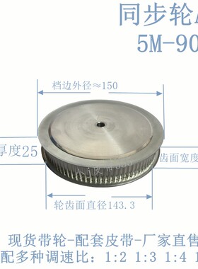 同步轮5M多速比1:3 1:4减速 5M-90齿/5M 100齿现货配速比同步轮