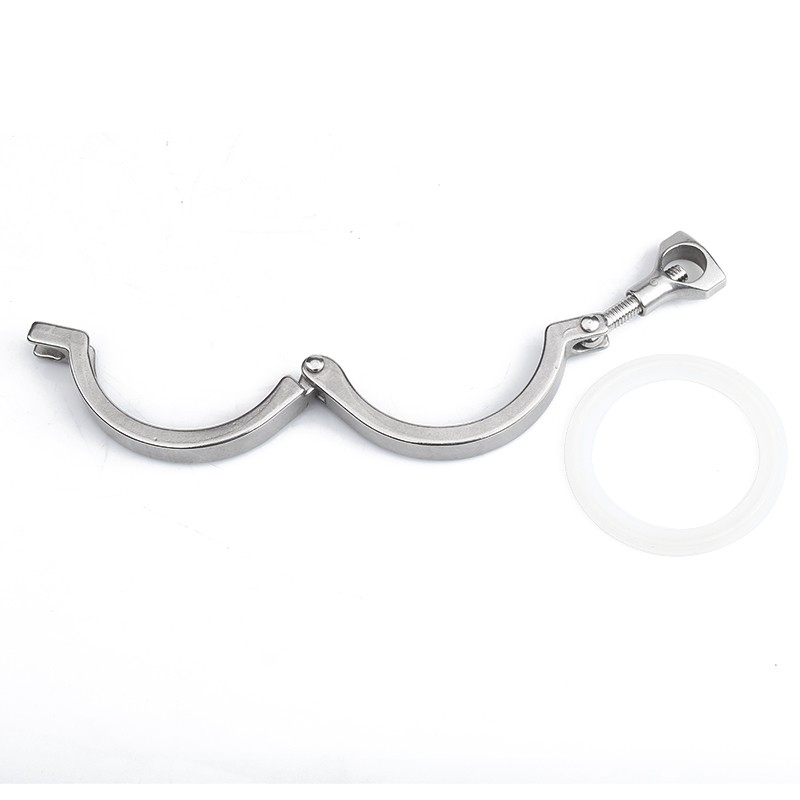 卫生级快装卡箍硅胶垫片套装304不锈钢接头卡盘抱箍精铸卡扣管夹 - 图1