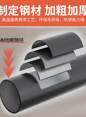 简易衣帽架双杆式晾衣架落地室内房间挂衣架子家用卧室衣服收纳架