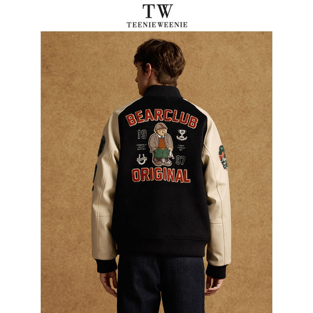 Teenie Weenie Bear Men's Letter Cotton Clothes Men's 2024 Winter New Style