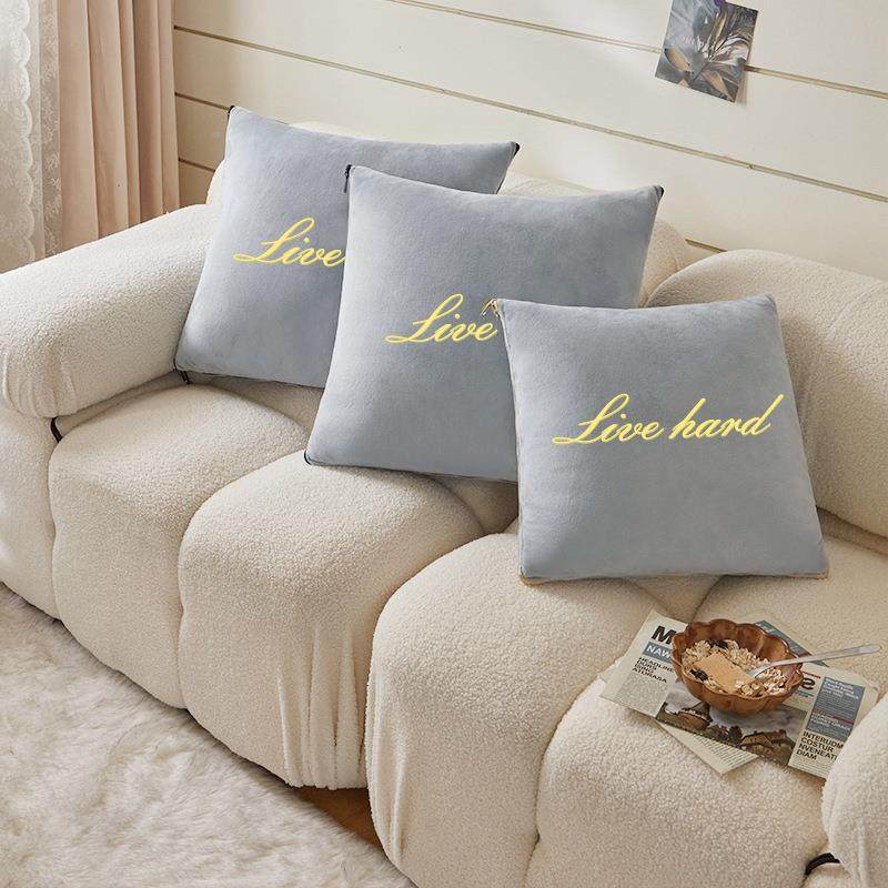 加厚枕被两FS756817用珊瑚绒办公合室午睡子毯车载二一折叠刺绣抱,淘宝优惠券,粉丝福利购,淘宝优惠卷