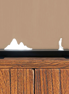 新中式家居民宿样板间茶室装饰摆件摆设展示架工艺U品底托铁艺底