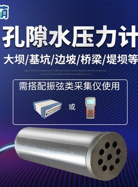 振弦式渗压计孔隙水压力计高精度地下水位大坝钻井工程监测孔压计