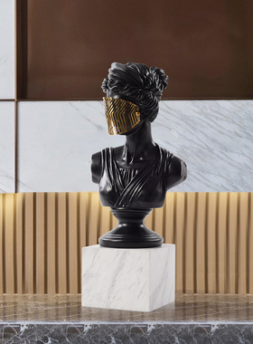 断臂纳斯装饰品办公室售楼w处大厅前台蒙面人物雕像雕塑摆件