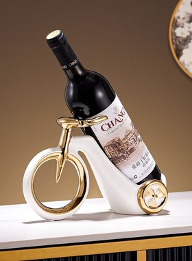 酒柜创意复古自行车红酒r架轻奢高档装饰品餐桌面摆件乔迁新居礼