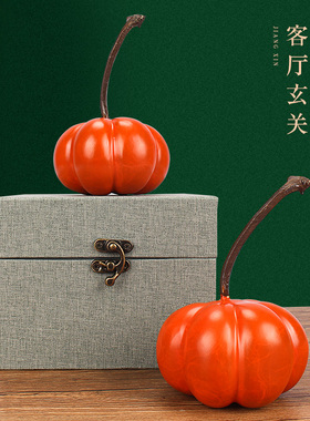 彩铜南瓜摆件纯铜客厅玄关公司送人礼物办公室卧室乔迁.新居工艺