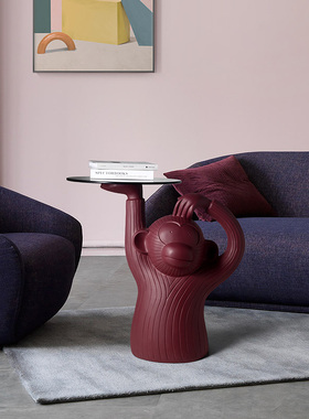 北欧轻奢客d厅大型落地摆件家居样板房猴子门口迎宾茶几收纳盘摆