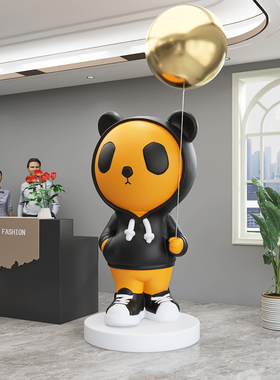 创意雕塑大型落地l摆件迎宾装饰店酒店大堂软装饰品开业贺礼