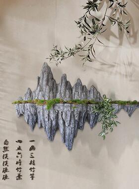 pu彷真石头造景悬挂泡沫石头庭院景观墙定制悬浮假山创意雕塑摆件