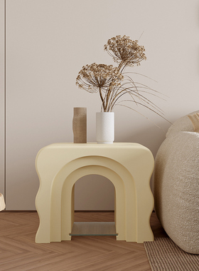 is奶油风大型落地摆p件客厅装饰品沙发边角几卧室床头柜边几茶几