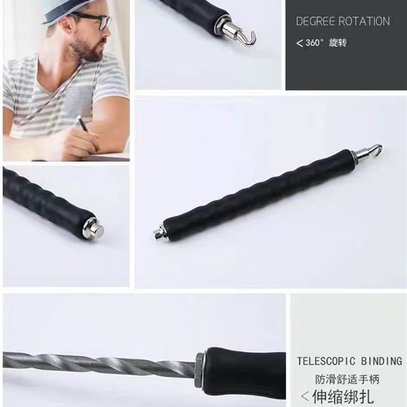 扎钢筋神器半自动钢筋q扎钩钢筋工专用扎勾螺纹紮丝紮铁丝工具钩 - 图1