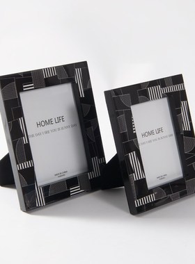 轻奢相框摆件 样板间客厅斗柜陈设办公室P书柜摆设装饰品摆台